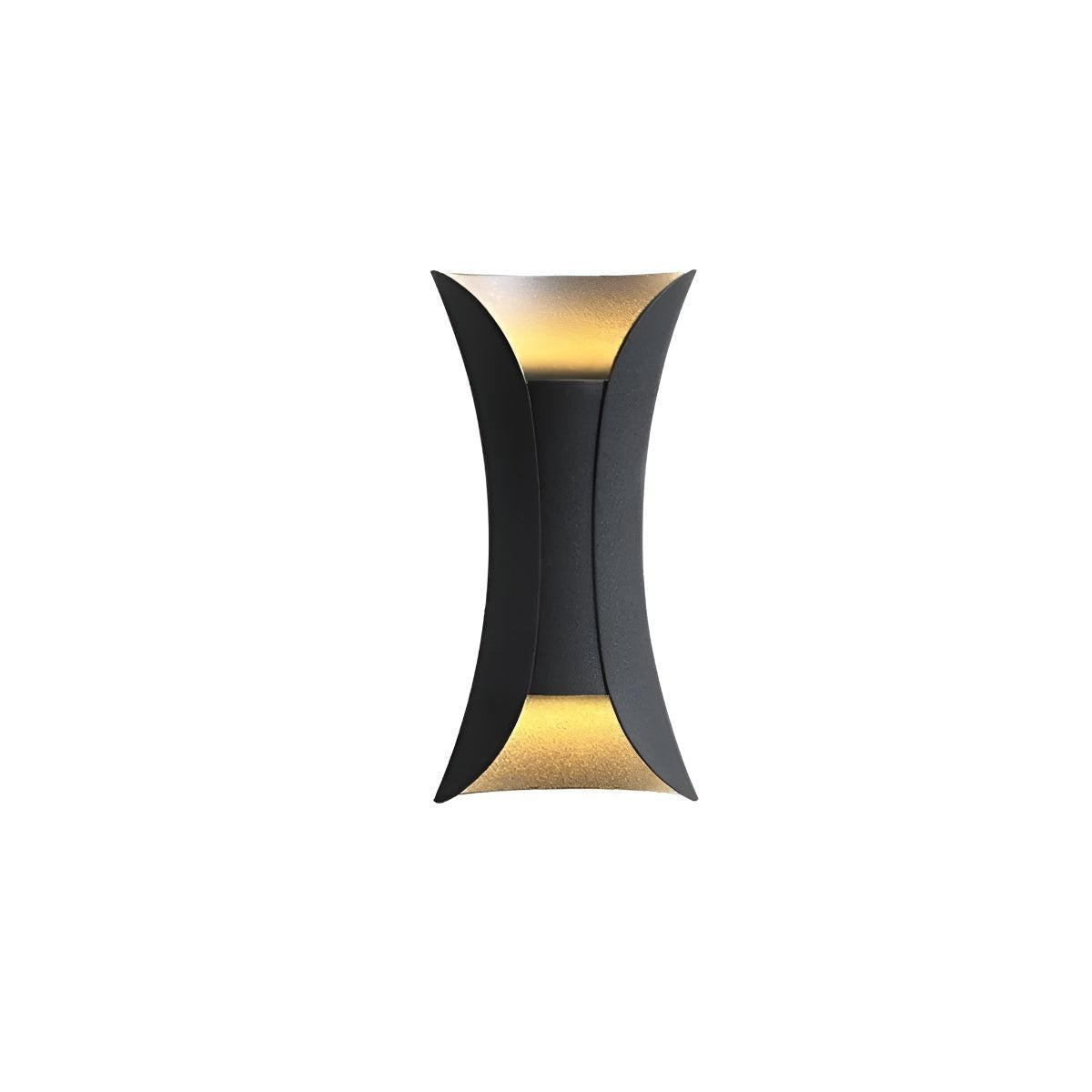
Curved Outdoor Wall Light With Up and Down Beam, Integrated LED, IP65, Four Sizes