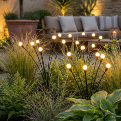 Firefly Solar Garden Lights, LED Pathway Stakes, IP65, 17.3 in, Sets of Six to Ten