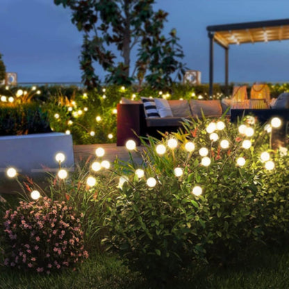 Firefly Solar Garden Lights, LED Pathway Stakes, IP65, 17.3 in, Sets of Six to Ten
