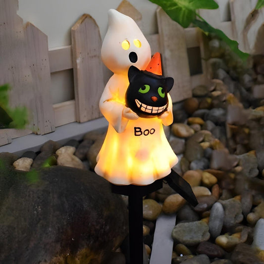 
Pumpkin Solar Pathway Lights for Halloween, LED Garden Stakes, 15.7 in, Six Styles