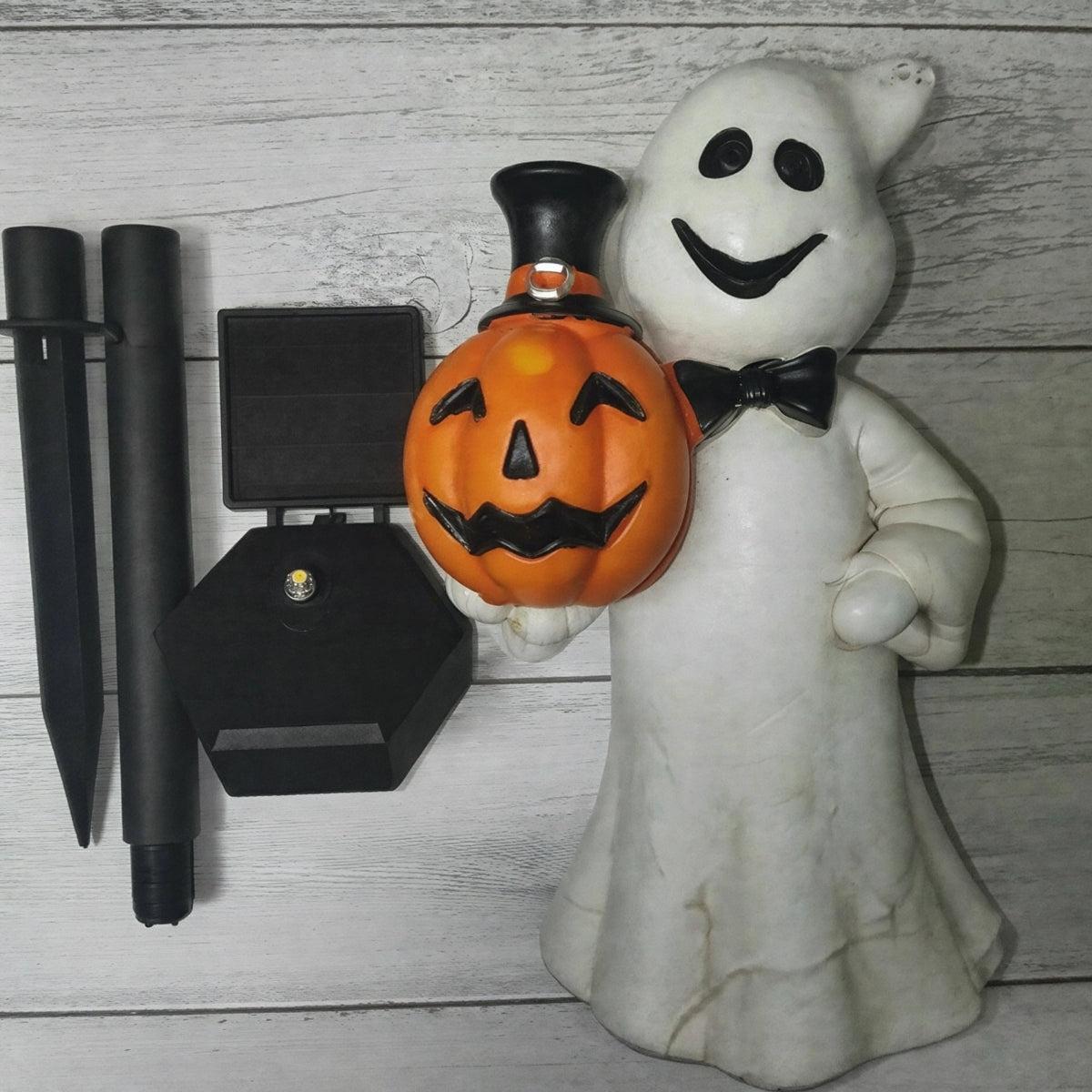 
Pumpkin Solar Pathway Lights for Halloween, LED Garden Stakes, 15.7 in, Six Styles