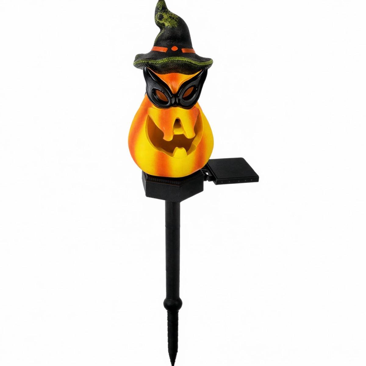 
Pumpkin Solar Pathway Lights for Halloween, LED Garden Stakes, 15.7 in, Six Styles